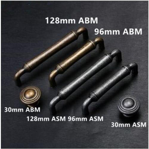 128mm bronze kitchen cabinet handles pulls 96mm antique iron dresser drawer knobs pulls Rustico retro furniture hardware handles