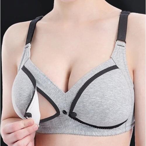 Women Maternity Nursing Bra Pregnancy Open Front Wireless Pads Breastfeeding Underwear convenient feeding of babies