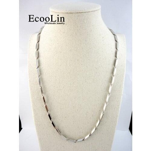 30Pcs 1Lot 22.06inch Bamboo Stainless Steel Chain 56Cm Never fade Chains Necklaces For Women Men Fashion Jewelry LR2405