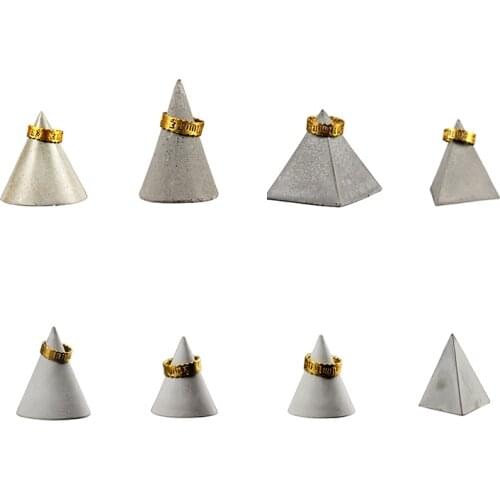 Silicone Pyramid Mold Concrete Jewelry Stand Mould Handmade Wedding Decoration Tool