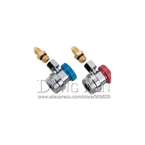Deluxe Adjustable AC R134a Quick Couplers/Connectors/Adapters for Air-Conditioning