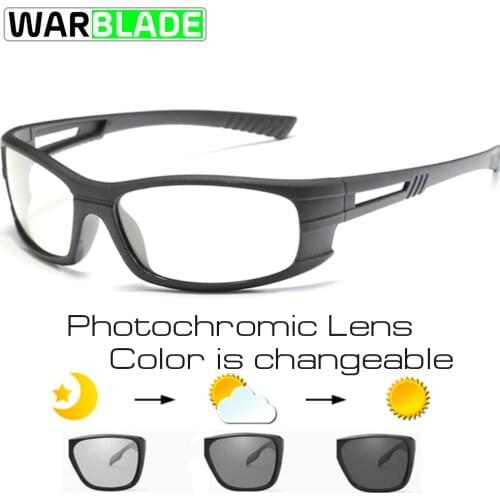 Photochromic Polarized Cycling Glasses Outdoor Sport Sun glasses Men Bicycle Riding UV400 TR90 Driving Bike Eyewear WarBLade