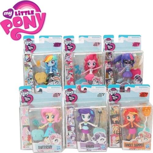 12cm My Little Pony Figure Equestria Princess pinkie pie rainbow dash twilight sparkle rarity Girls Children Pony Doll Toys