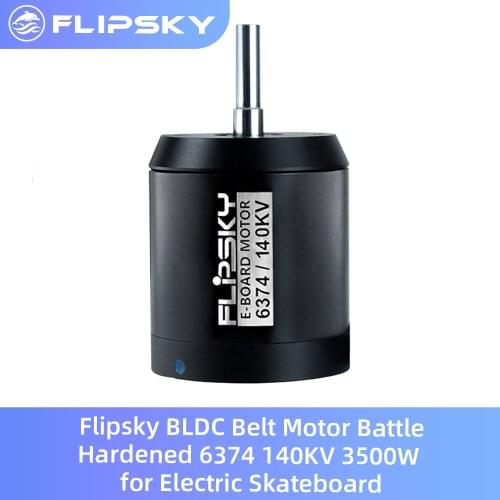 New Version Flipsky BLDC Belt Motor 6374 140KV 3500W for Electric Skateboard DIY Brushless Sensored Motor Glues Poured