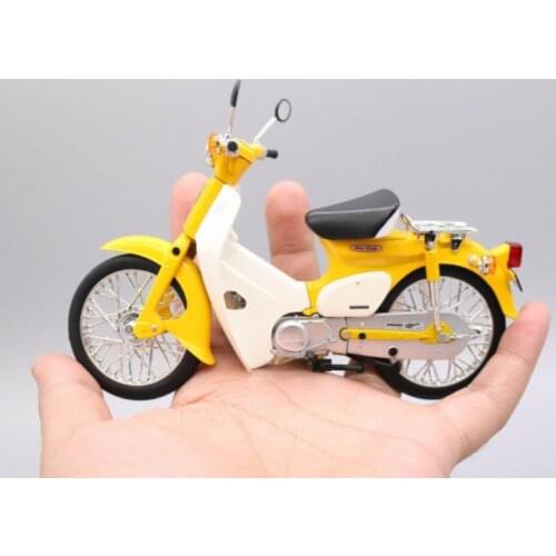 Diecast 1/12 Scale Honda Super Cub Scooter Plastic Model Gift Decoration Toys for Boys Static Display Adult Collection