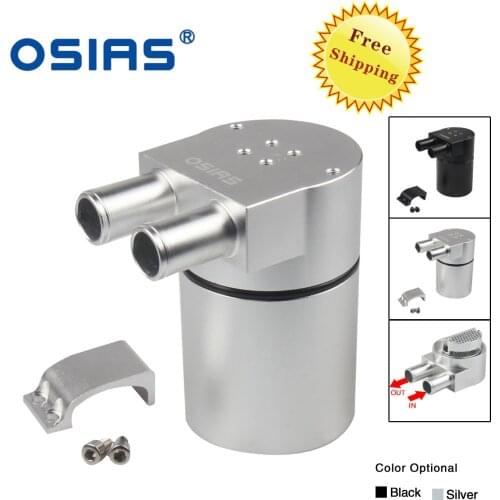 Oil Catch Can Tank Reservoir 350ml CNC High Performance Black/ Sliver Aluminum Alloy For BMW N54 335 535 E60 E82 E90 E91 E92 E93