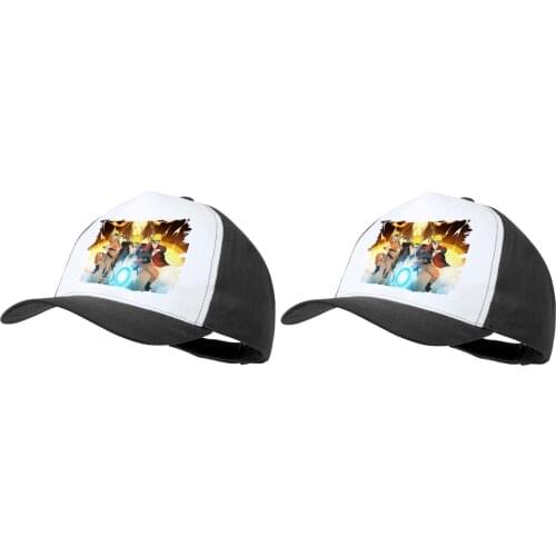 MERCHANDMANIA PACK 2 Black Caps NARUTO NINJUSTSU TECNICA soft sports polyester sport field picnic fishing