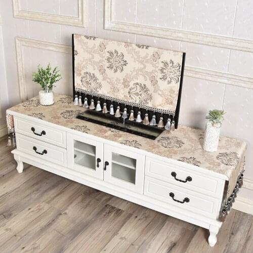 Multi-Purpose Luxury Square Towel Table Dining Table Cushion Fabric TV Cabinet cover middle Runners Long Sideboards Tablecloth