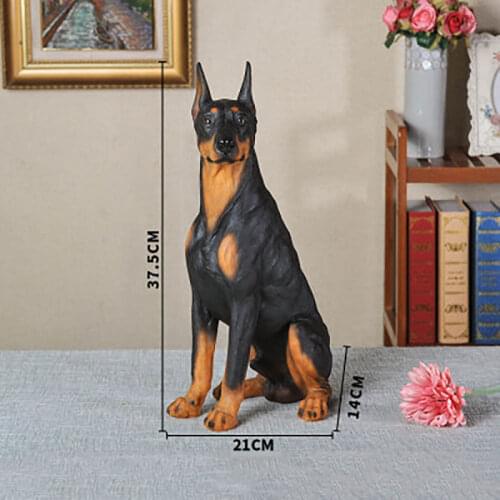 1/6 Scale Animal Model High Imitation Doberman Model Pet Dog For 12' Action Figure Body Scene Accessory show indoor Decorations