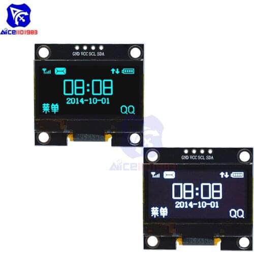 Diymore 1.3" White/Blue 128*64 OLED LCD Display Module 4PIN IIC I2C Serial 128x64 SSH1106 for Arduino