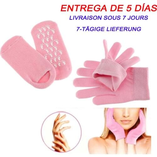 Silicon Moisturising Socks and Gloves Gel Inner Use for Cracked Foot Hands Whitening Softening Skin Care