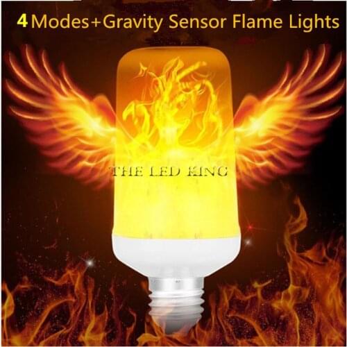 E27 E14 B22 LED Flame Effect Fire Light Bulb SMD2835 Flickering Emulation 1&4 Modes LED Flame Lamp E14 1200K~1400K AC85V~265V