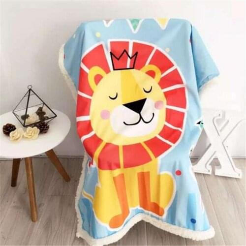 Cartoon Baby Receiving Blanket Thicken Warm Fleece Cobertor Infant Swaddle Envelope Stroller Wrap For Newborn Bedding Blankets