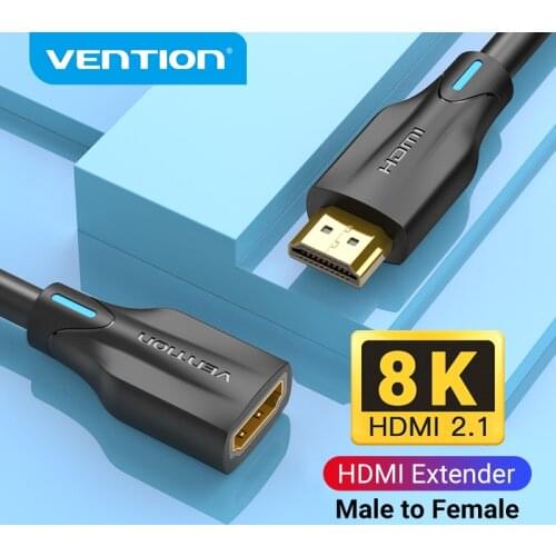 Vention HDMI 2.1 Extension Cable 8K HDMI 2.1 Extender Cable 48Gbps HDMI Male to Female Cable for PS4 HDMI Switch HDMI Extender