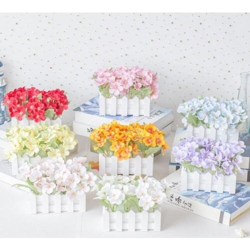 Vibrant Useful Fade-less Fake Flower Pot Decor No Water Need Simulation Plant Pot No Withering for Garden