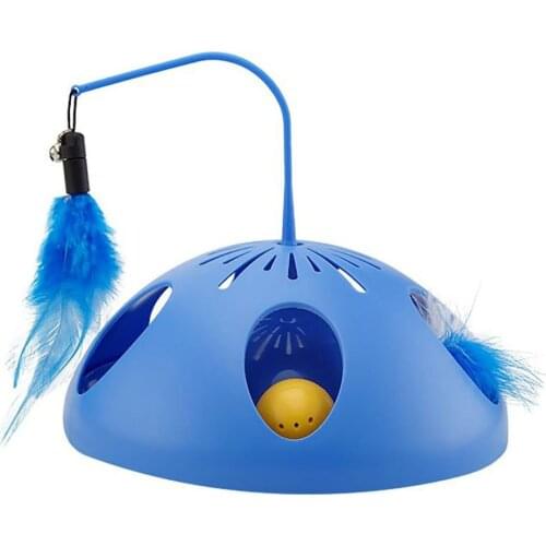 Funny Cat Toy Interactive 2 Speed Modes Battery-driven Smart Cat Toy Auto-rotation Cat Entertainment Toy