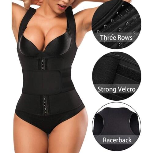Women Waist Trainer Vest Lady Sweat Vest Weight Loss Body Shaper Sauna Vest Flat Belly Tummy Control Slimming Corset For Fitness