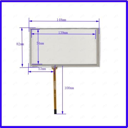 ZhiYuSun M6101A 6Inch Resistive touch screen Panel Digitizer 148*82 For CAR DVD touchsensor glass 148*82mm