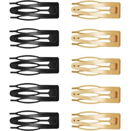 10Pcs Double-grip Hair Clips Metal Snap Barrettes Hair Styling Tools for Women Girls Hair Accessories Metal Hairpin Hair Claws