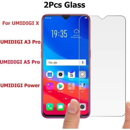 2Pcs Tempered Glass For UMIDIGI X UMIDIGI A5 Pro A3 Pro UMIDIGI Power Tempered Glass Screen Protective Film