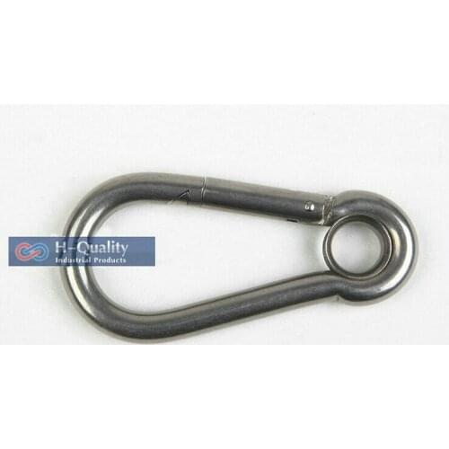 5PCS M12X140MM Large Size Stainless Steel Carabiner Spring DIN5299C Snap Hooks with eyelet