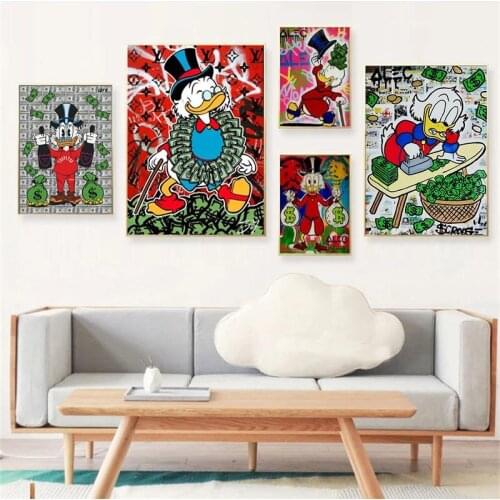 Disney DIY 5D Diamond Painting Cartoon Donald Duck Money Diamond Embroidery Full Cross Stitch Kits Mosaic Home Decor Gift