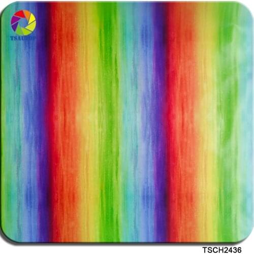 Free shipping TSCY2436 rainbow film 0.5*2m/10m water transfer printing hydrographic film