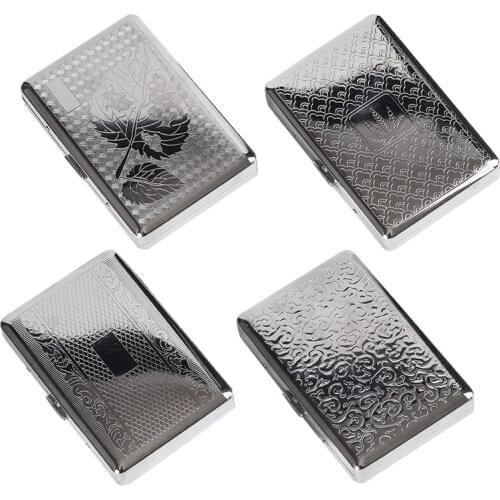 The new 10cm extended cigarette case hand roll 16-pack portable metal male cigarette case large cigar storage box