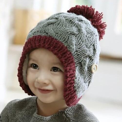 BomHCS Baby Warm Thick Handmade Knitted Beanies Hat Newborn Photography Hats Caps Accessories