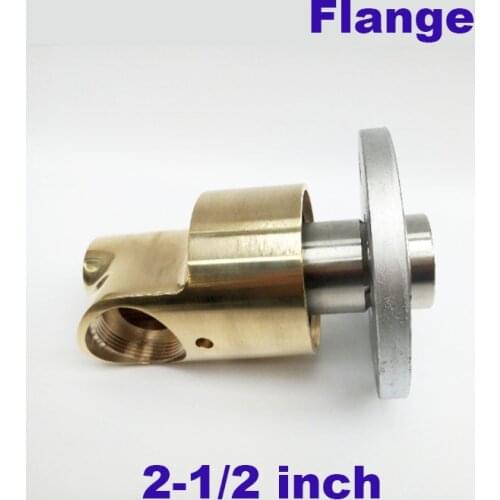 GOGO HD-F65 industrial brass swivel joint with flange plate 50 degree C 120C water connector rotary 2 1/2 inch rotating fitting