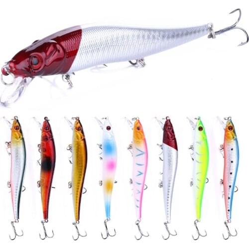 13.1g Artificial Bait Wobblers Minnow Fishing Lures Pesca Floating Hard Bait Tackle 3D Fish Eye 115mm