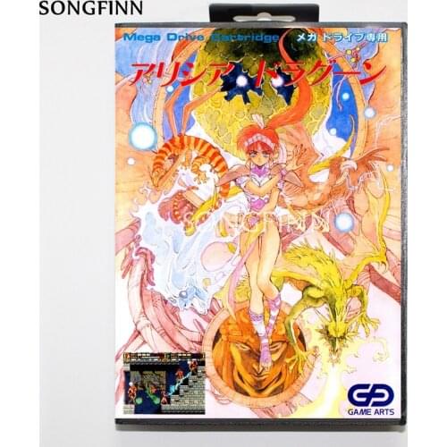 16 bit MD Memory Card With Box for Sega Mega Drive for Genesis Megadrive - alisia dragon JAP