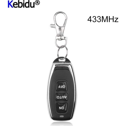 Kebidu 433 MHz RF Remote Control Copy 3 Channel Cloning Duplicator Key Fob A Distance Learning Electric Garage Door Controller