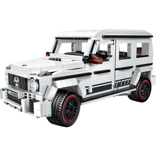 Creator Series Expert MOC White G500 Off-Road Vehicle SUV AWD Wagon Car Building Blocks Bricks Classic Model Kids Compatible