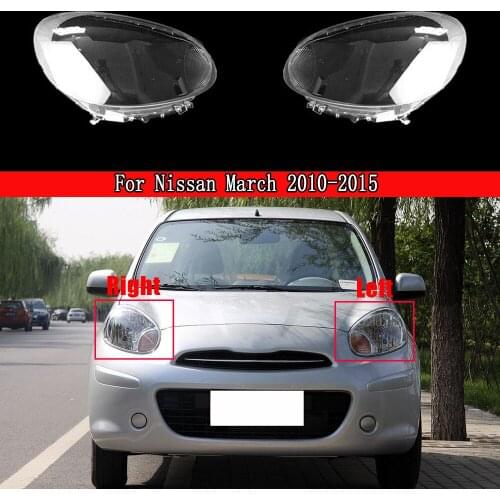 Headlight Lens For Nissan March 2010 2011 2012 2013 2014 2015 Headlamp Cover Car Replacement Auto Shell