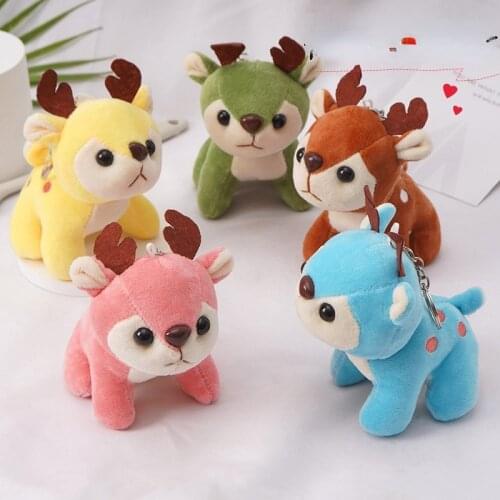 Cute deer doll pendant reindeer plush stuffed doll ,baby comfort animal plush doll plush toy gift