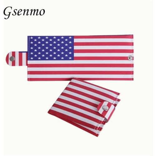 2017 Fashion Wallet England/America Flag Women Wallets And Purse Canvas Short Wallet For Men Women Porte Monnaie Homme