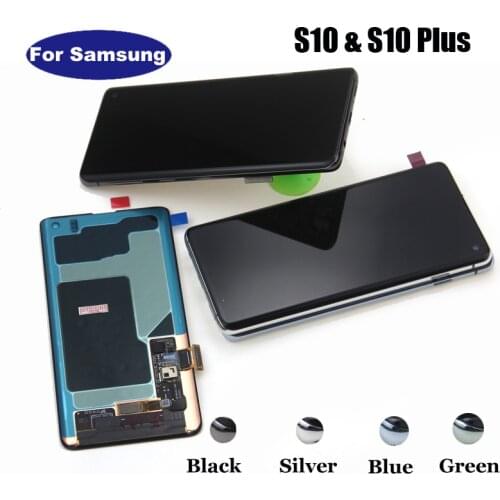 ORIGINAL AMOLED S10 LCD For SAMSUNG Galaxy S10 G973F/DS G973F G973 S10 Plus G975 G975F G975F/DS Touch Screen Digitizer