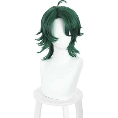 SK8 the Infinity Joe Cosplay Wig Green Short Heat Resistant Synthetic Hair
