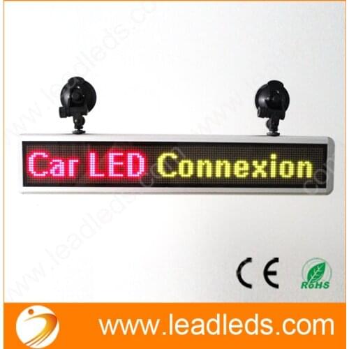 Rechargeable LED Car Sign Pixel 16*128 Rgy Programmable Message Display Module Panel High Bright Led Light For Car Advertising
