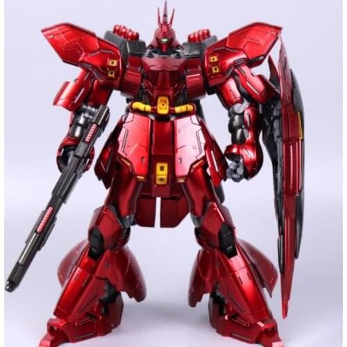 Spot Up To MG 1:100 Electroplated Version of Sazabi Kasha Assembled Warrior Model Decoration Toy Puzzle Gift