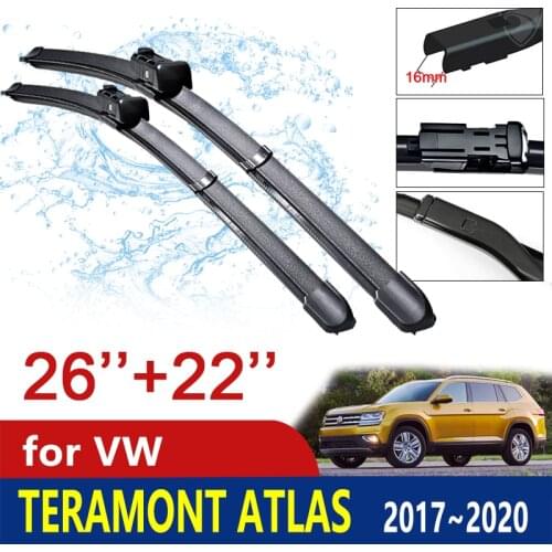 Car Wiper Blades for Volkswagen VW Teramont Atlas 2017 2018 2019 2020 Front Window Windscreen Windshield Wipers Car Accessories