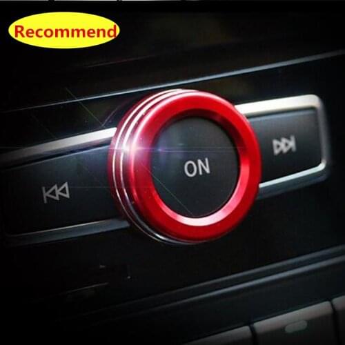 Special knob Cover For Mercede s Benz C-Class W205 GLK GLA CLA GLE ML GL Aluminum Audio Control Knob Cover Switch Button Sticker