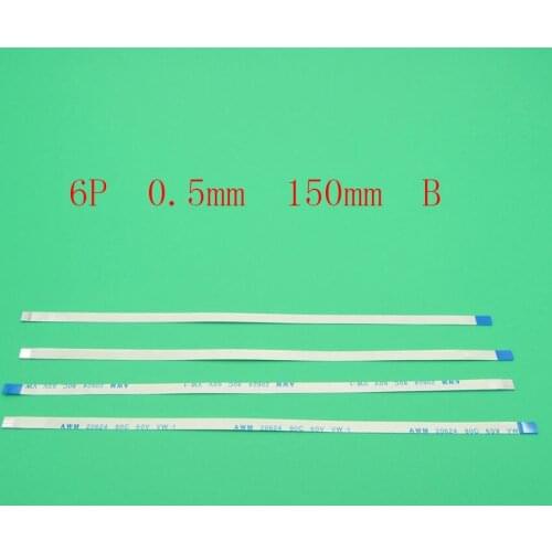 2pcs New FFC FPC flat flexible cable 0.5mm pitch 6 pin 6PIN Reverse Length 150mm Width 3.5mm Ribbon Flex Cable