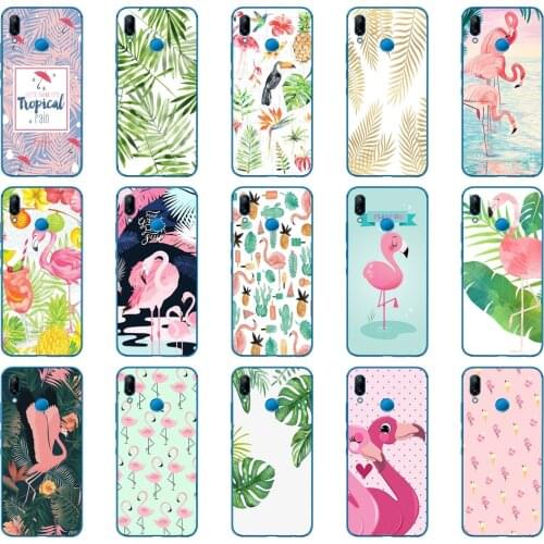 25DD Flamingos and plants Soft Silicone Cover for Huawei P9 P10 P20 P30 Lite mate 10 20 PRO lite p smart 2019 case