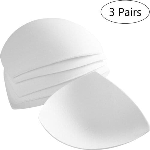 LUOEM 3 Pairs Removable Push Up Bra Smart Cups Bra Breast Pads for Sports Swimsuit Women Swimwear