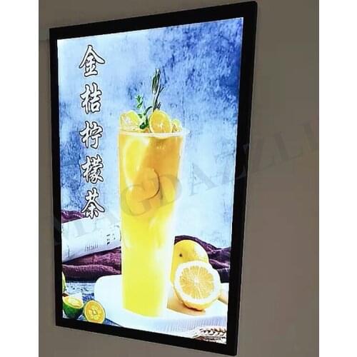 5PCS X A1 Size Wall Mount Aluminum Magnetic Frame LED Illuminated Menu Light Boxes For Restaurant Indoor Advertising Display
