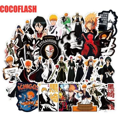 10/50Pcs/set Japanese Anime BLEACH Stickers For Guitar DIY TOY Bicycle Motorcycle Car Skateboard Snowboard Laptop Luggage