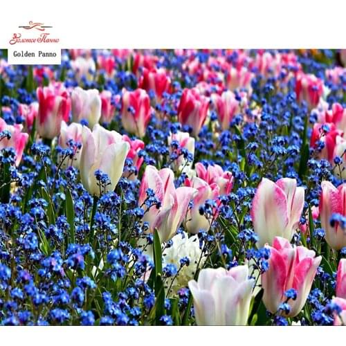 GOLDEN PANNO Diamond Painting Full Square 5D Diy Daimond Embroidery Diamant Mosaic Sale rhinestones pictures Beautiful Flowers