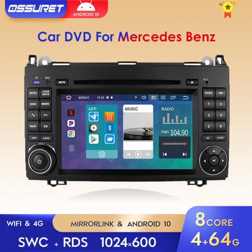 Android10 PX5 4G 64G Auto Car GPS Multimidia Stereo For Mercedes Benz B200 Een B Klasse W169 w245 Viano Vito W639 Sprinter W906